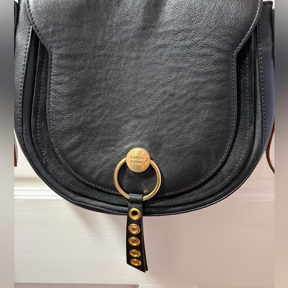 See by Chloe Black and Tan Leather Crossbody Bag - Picture 3 of 6